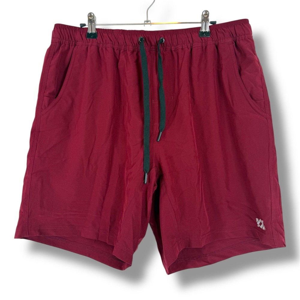 NEW Dixxon Athletic Shorts Men's XL  Premium Apparel Drawstring Pockets Burgundy